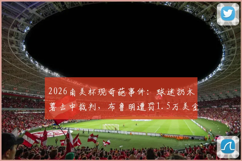 2026南美杯现奇葩事件：球迷扔木薯击中裁判，布鲁明遭罚1.5万美金！详解南美足联处罚规定与球场安全准则